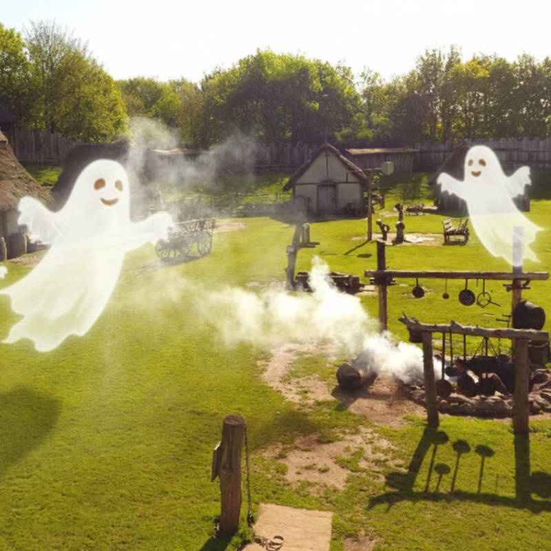 Friendly ghosts at Mountfitchet Castle