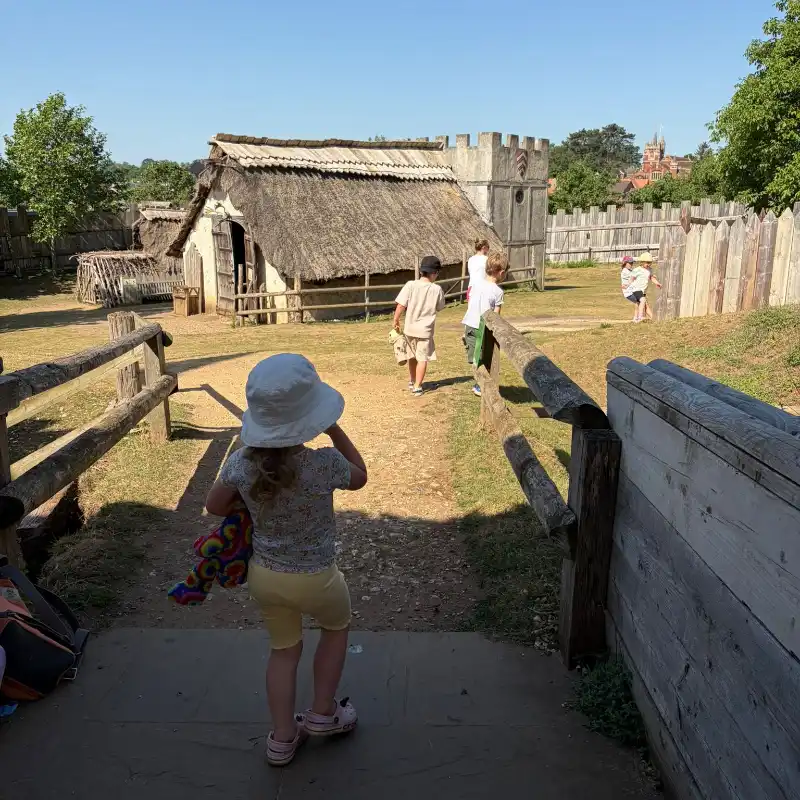 Children at Mountfitchet Castle